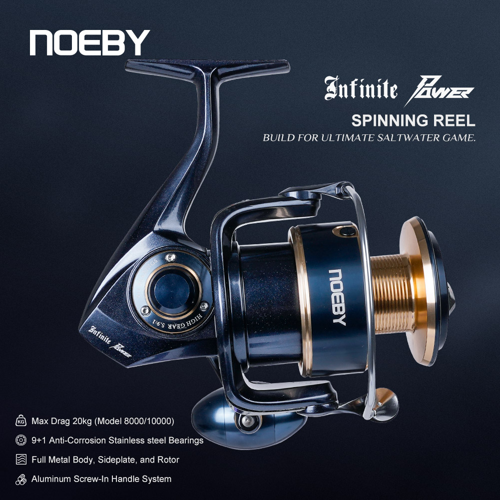 Abu Garcia Reel Max - Carrete de Pesca Giratorio Noeby Infinite