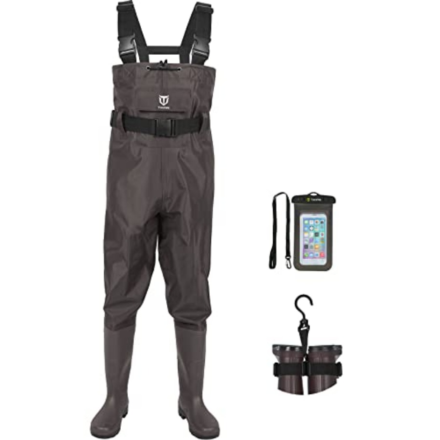 Fishing Waders - Vadeadores de pecho con botas integradas,