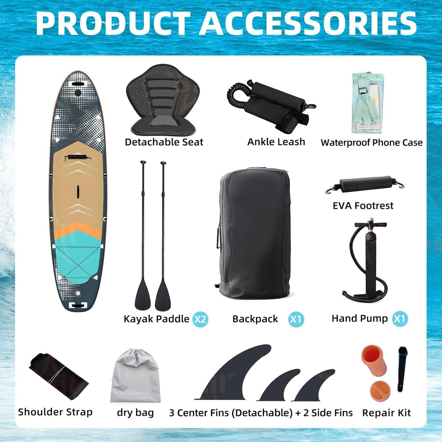 Tabla de Paddle Surf Inflable  - Fishing Backpack reseña y precio