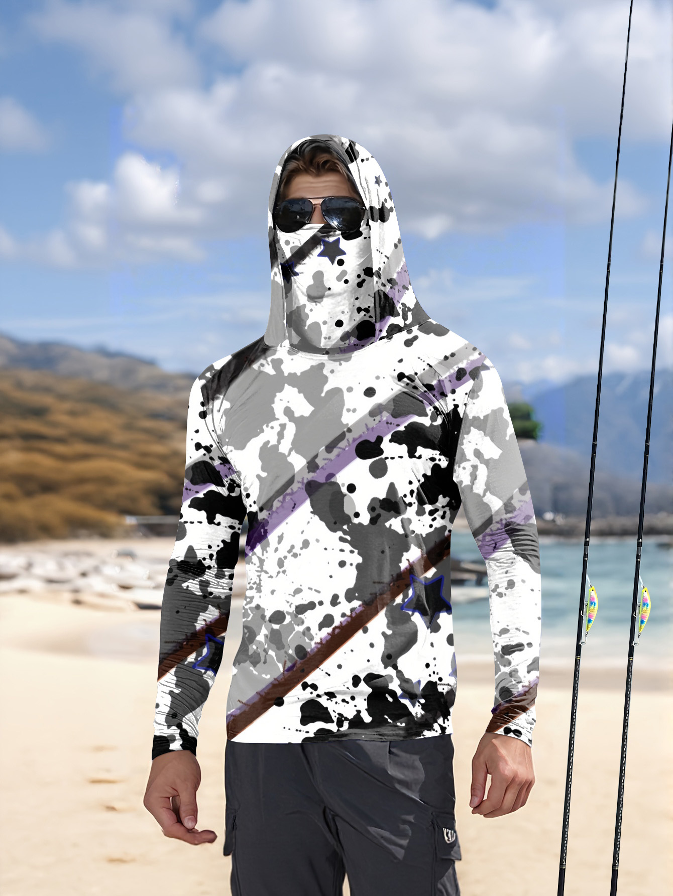 Camisa de pesca con capucha pa - Fishing Shirt Uv Protection reseña y precio